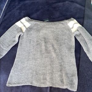 Grey knit brandy Melville sweater off shoulder